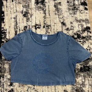 Denim Blue gymshark Crop Top